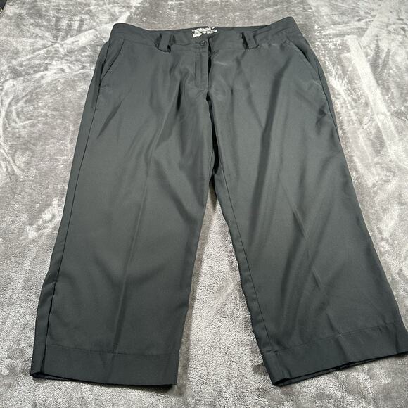 Nike Pants Womens 14 Black Golf Tour Performance Dri Fit Straight Leg Cropped‎ - Picture 1 of 11